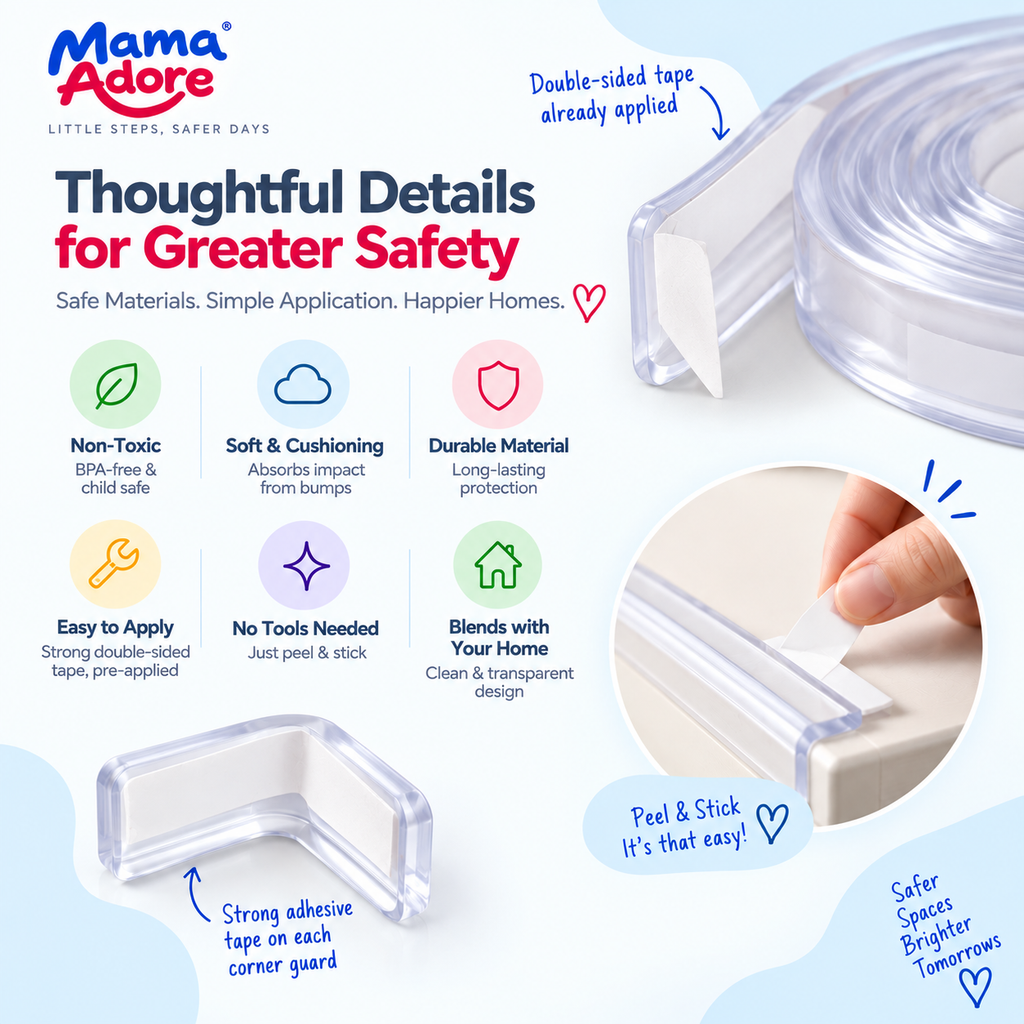 Mama Adore Invisible Clear Edge & Corner Protection Guards