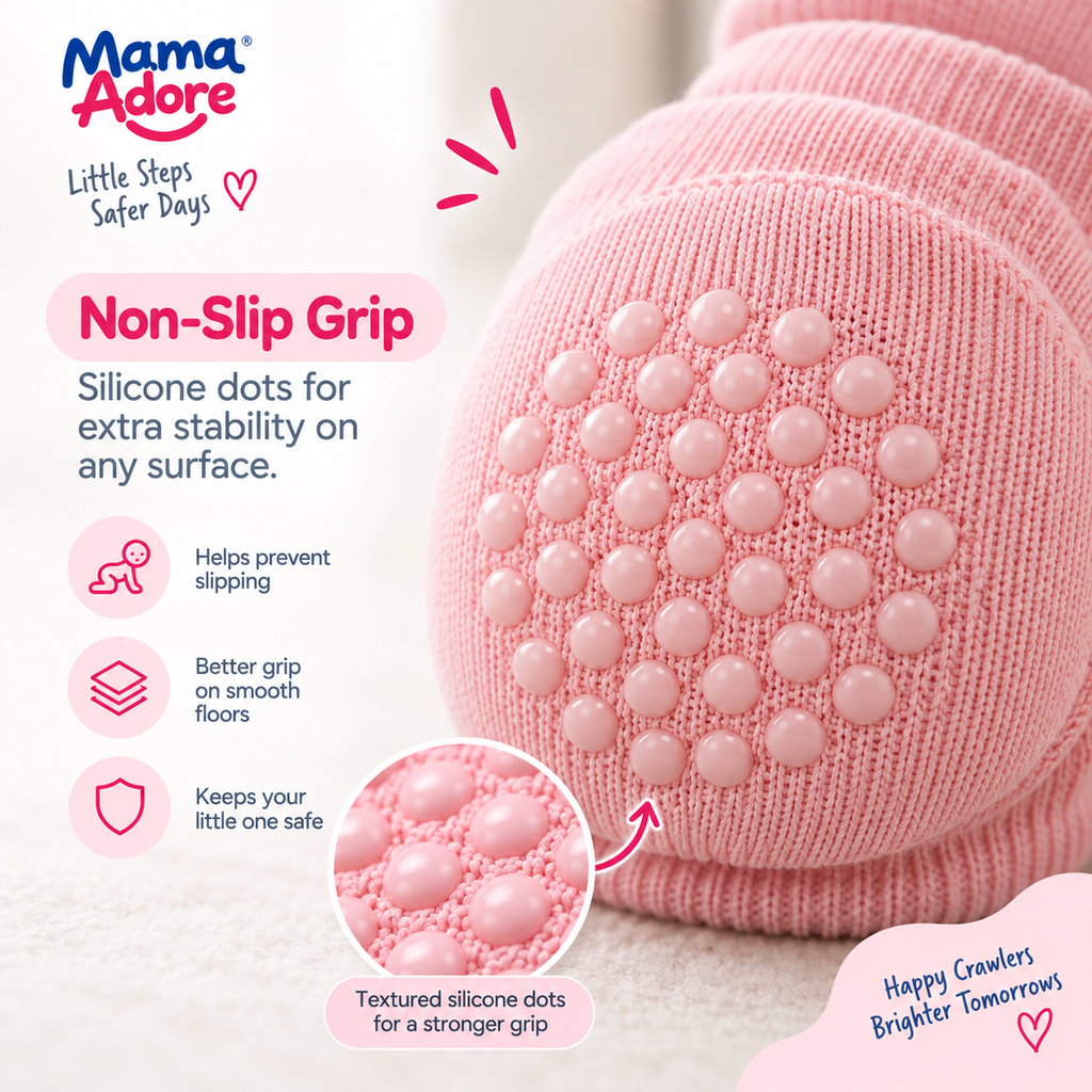 Mama Adore Anti-Slip Baby Crawling Knee Pads (Soft & Breathable)