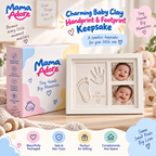 Kids Clap Charming Baby Clay Handprint & Footprint Keepsake Frame