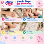 Kids Clap Charming Baby Clay Handprint & Footprint Keepsake Frame