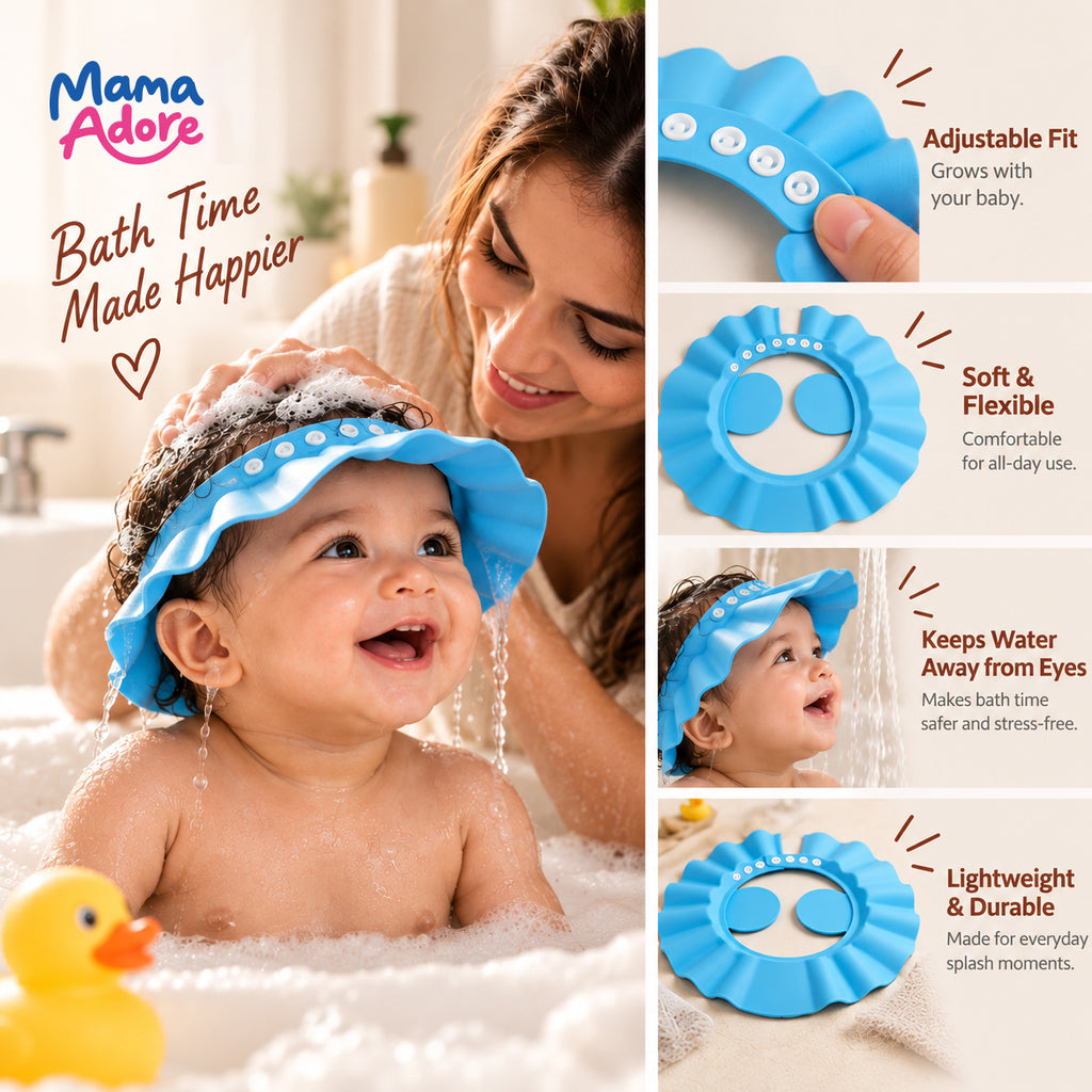 Mama Adore 4-in-1 Baby Starter Safety Combo (Head Cushion, Knee Pads, Socket Covers & Bath Cap)