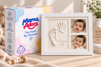 Kids Clap Charming Baby Clay Handprint & Footprint Keepsake Frame