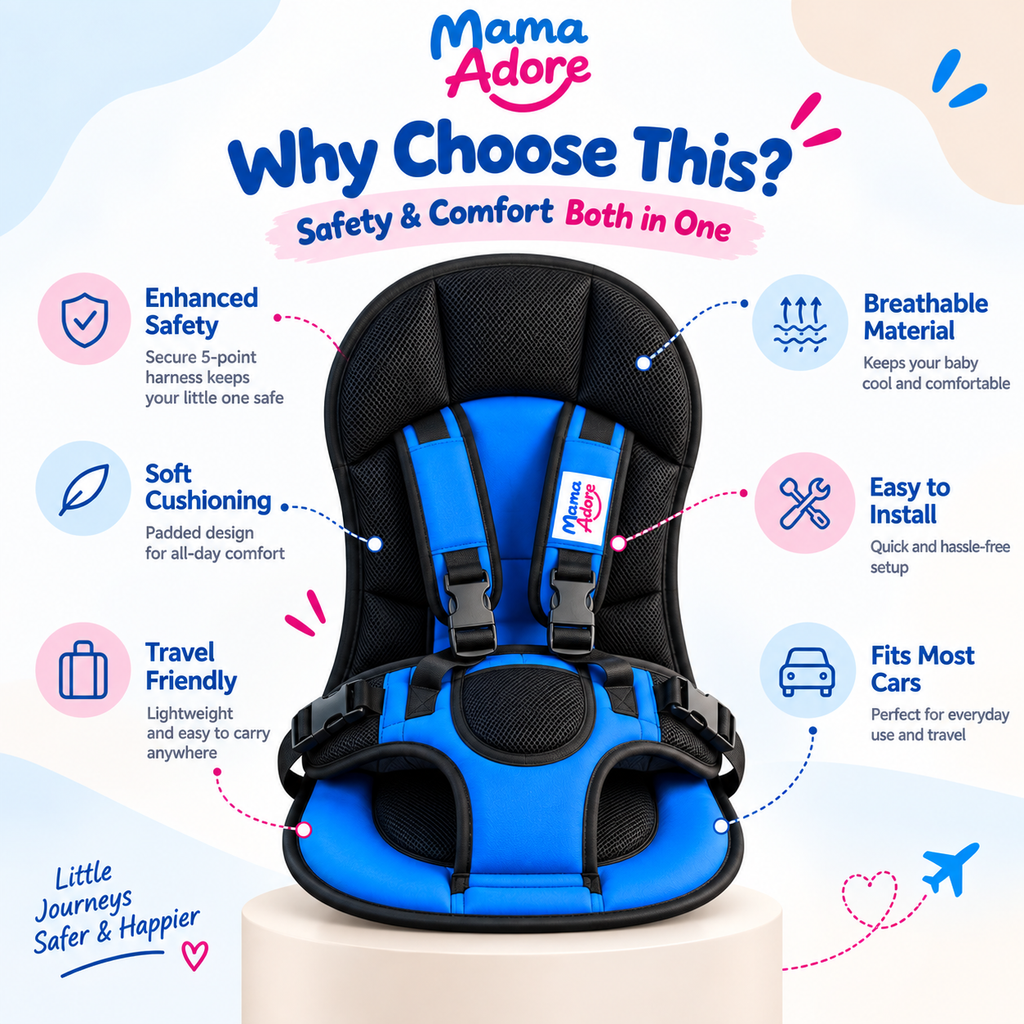 Portable Breathable Baby Car Safety Seat Cushion