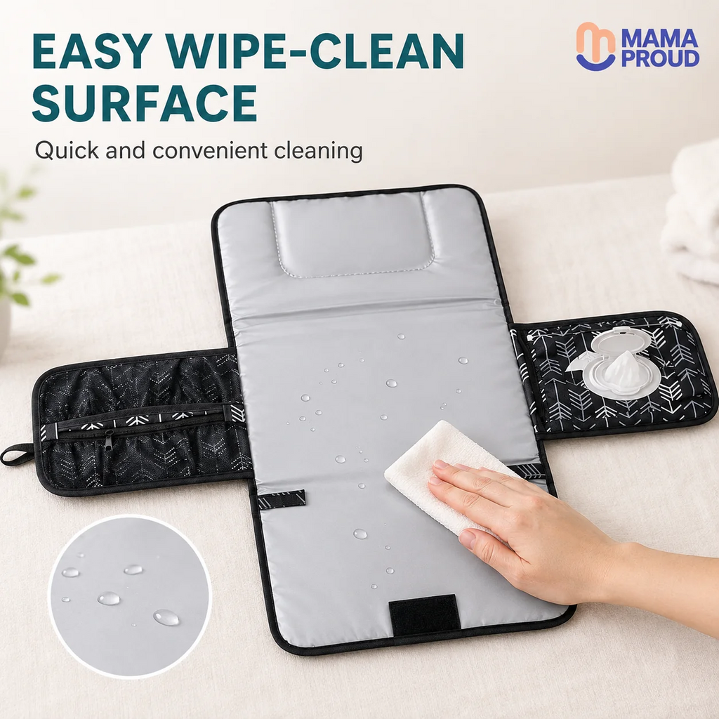 Portable Waterproof Diaper Changing Pad & Clutch