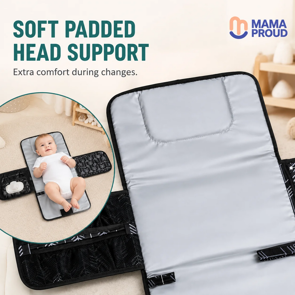 Portable Waterproof Diaper Changing Pad & Clutch