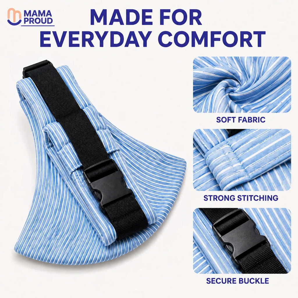 Blue Striped Ergonomic Baby Hip Carrier Sling