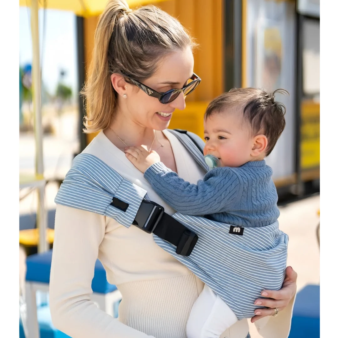 Blue Striped Ergonomic Baby Hip Carrier Sling